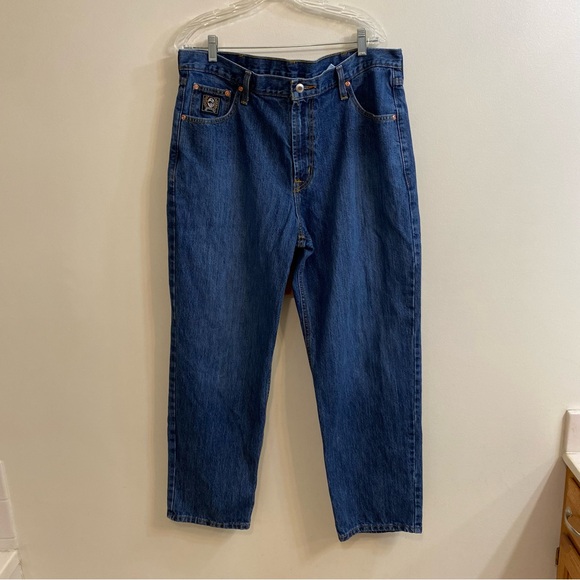 Cinch Men’s White Label Relaxed Straight Fit Stonewash Denim Jeans Sz 36 x 30 - Picture 1 of 9